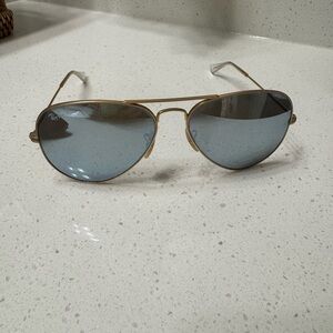 Ray-Ban Classic Gold Sunglasses with Dark Lenses